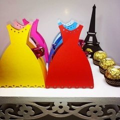 Kit com 20 caixinhas - vestidos coloridos - comprar online