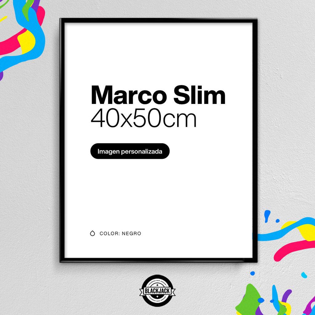 Cuadro Imagen Personalizada 40x50 Marco Slim