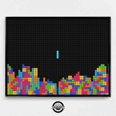 Cuatro Tetris Gamer Arcade Juegos 30x40 Slim