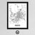 Cuadro Mapa Ciudades Madrid España Nordico 30x40 Mad