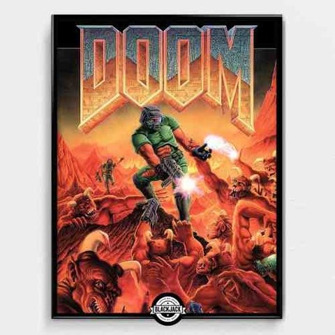 Cuadro Doom Gamer Juegos Arcade 30x40 Slim