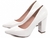 Sapato Off White Salto alto Bloco Noiva - Sapatos e Acessórios de Noivas - Ateliê Lelê Noivas