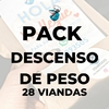 28 VIANDAS DESCENSO DE PESO TAMAÑO CHICO (STANDARD) ARMADO CON NUTRI