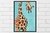 quadro decorativo moldura laqueada com vidro Girafa azul comprar