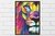 quadro decorativo moldura laqueada com vidro Leão colorido comprar