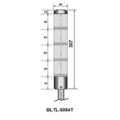 Coluna Luminosa LED BHS BLTL-5054TJ Luz Contínua com Alarme Sonoro - comprar online
