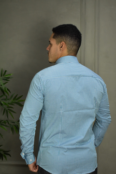 CAMISA PREMIUM MICROXADREZ VERDE E AZUL ML - comprar online