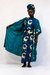 Kimono estampado a mão com símbolo de Gana da civilização africana Asante