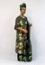 Kimono estampado a mão com símbolo de Gana da civilização africana Asante