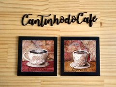 Lettering Cantinho do Café + quadrinhos