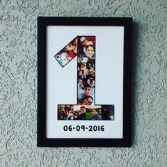Quadro personalizado com fotos 1 ano de amor - My Print Design