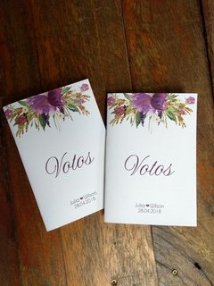 Caderninho de Votos Flores Roxo e Lilás - comprar online