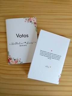 Caderninho de Votos floral