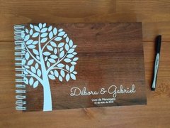 Livro de Mensagens de Casamento modelo com Árvore