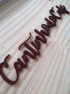 Lettering Cantinho do Café Marrom - comprar online