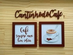 Lettering Cantinho do Café e Quadrinhos