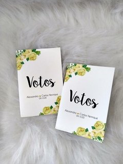 Caderninho de Votos flores Amarela - comprar online