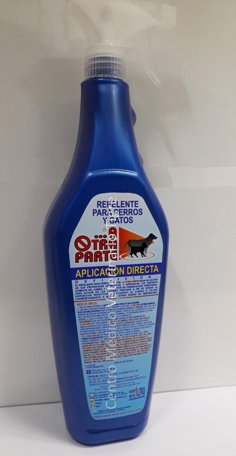 Repelente para perros y gatos ... A otra parte. Spray por 1 litro.