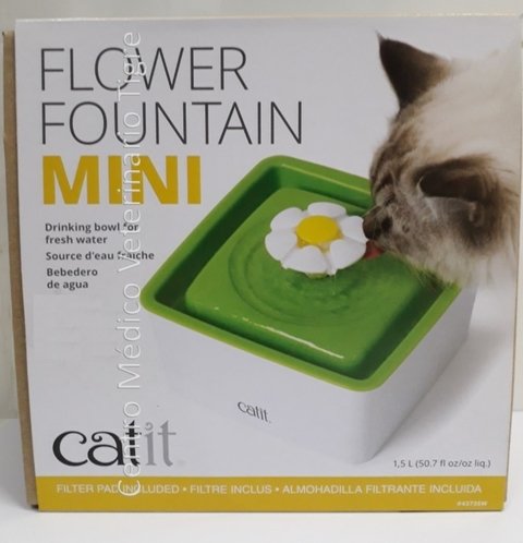 Bebedero de agua para gatos Flower Fountain Mini. Marca: Catit. Capacidad 1,5 litros.