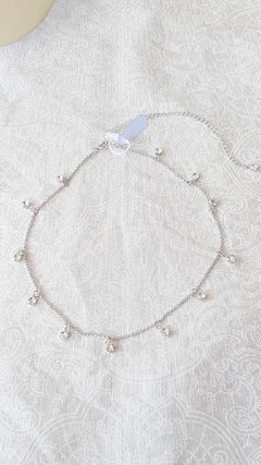 Choker com zirconias na cor cristal - Semi jóias personalizadas e acessórios femininos Divas da Moda