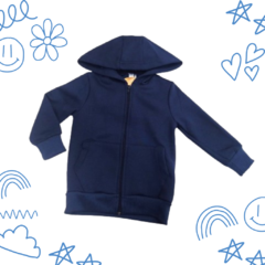 CAMPERA CANGURO DE FRISA AZUL LINEA ESCOLAR (14 A 16) en internet