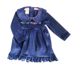 VESTIDO PLUSH LENA AZUL