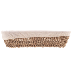 Cesta oval de sisal com forro p