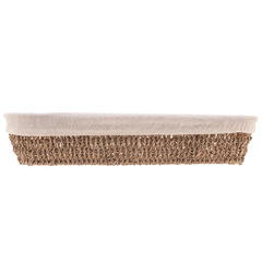 Cesta Oval de Sisal com Forro em Tecido G