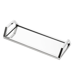 Bandeja de aço inox com espelho 30x12x5cm - comprar online