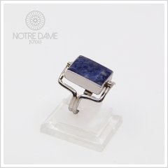 Anillo Rectangular con Piedra Reversible Plata Peruana 950 - comprar online