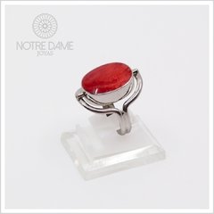 Anillo Ovalado con Piedra Reversible Plata Peruana 950 - NOTRE DAME JOYAS