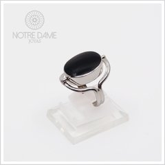 Anillo Ovalado con Piedra Reversible Plata Peruana 950 - NOTRE DAME JOYAS