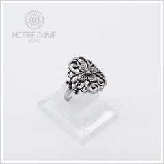 Anillo Flor en Marco Firulete Plata 925 en internet