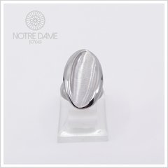 Anillo Ovalado Pulido Rayas Horizontales Plata 925 - comprar online