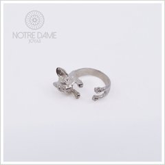 Anillo Perrito Bulldog Francés Plata 925 - comprar online