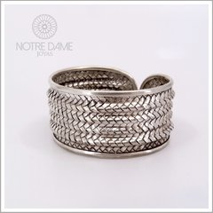 Brazalete Trenzado Quíntuple Plata 925 - NOTRE DAME JOYAS