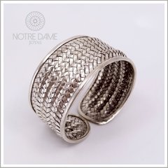 Brazalete Trenzado Quíntuple Plata 925