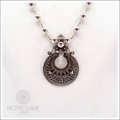 Colgante estilo Hindú Medalla Luna y Cadena de Esferas - NOTRE DAME JOYAS