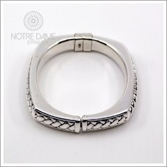 Pulsera Esclava Plata 925 Labrado Celta, (electro) - NOTRE DAME JOYAS