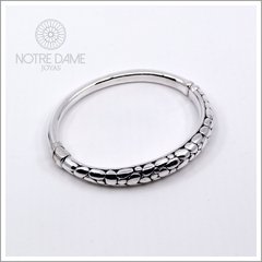 Pulsera Esclava Plata 925 labrada en relieve de burbujas, (electro) - NOTRE DAME JOYAS