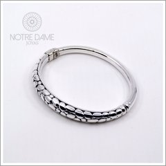 Pulsera Esclava Plata 925 labrada en relieve de burbujas, (electro) - tienda online