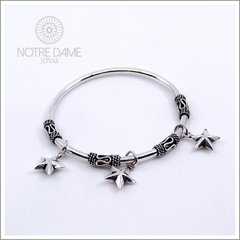 Pulsera Esclava Plata 925 estilo Hindú con dijes Estrella - tienda online