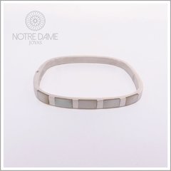 Pulsera Esclava Cuadrada con piedra Nácar - comprar online