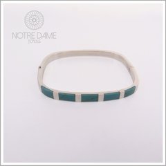 Pulsera Esclava Cuadrada con piedra Turqueza - comprar online