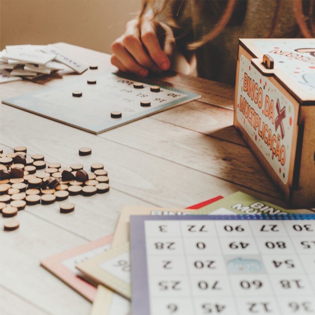 Bingo da Multiplicação  Jogo da tabuada, Memorização, Bingo