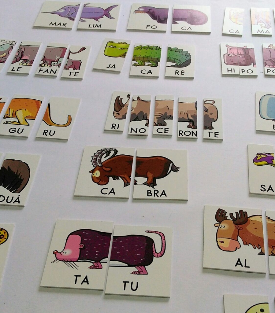 Jogo Educativo da Memória de Sílabas em MDF