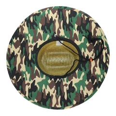 Sombrero guardavidas de paja ala estampado camuflaje con cordón. 241430C - comprar online