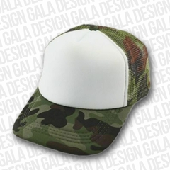 G06A - GORRA TRUCKER CAMUFLADA FRENTE BLANCO