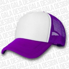 G06 - GORRA TRUCKER VIOLETA FRENTE BLANCO