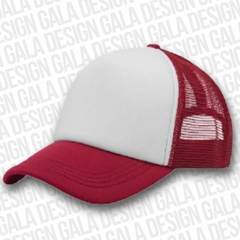 G06 - GORRA TRUCKER BORDO FRENTE BLANCO